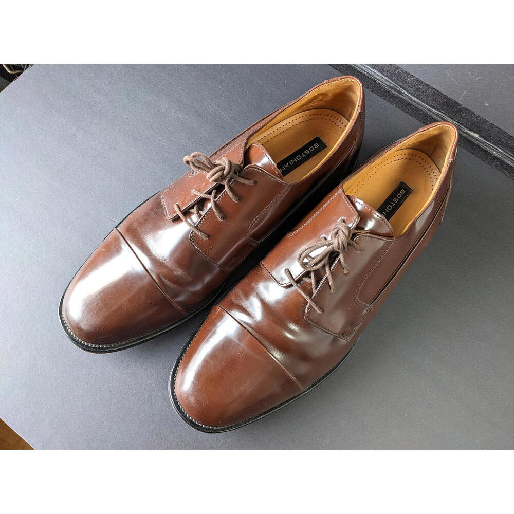 Bostonian Men Oxford Shoes India | Cap-Toe Brown Leather 12